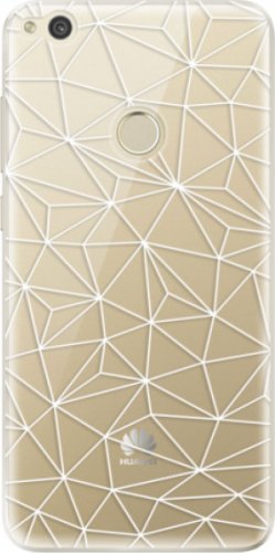 Odolné silikonové pouzdro iSaprio - Abstract Triangles 03 - white - Huawei P9 Lite 2017