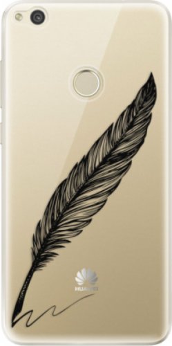 Odolné silikonové pouzdro iSaprio - Writing By Feather - black - Huawei P9 Lite 2017