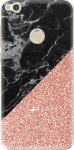 Odolné silikonové pouzdro iSaprio - Rose and Black Marble - Huawei P9 Lite 2017