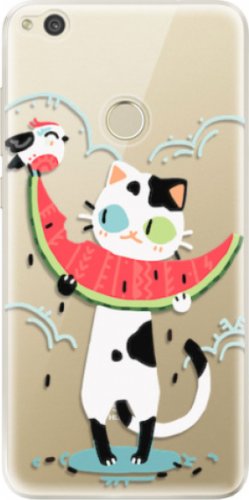 Odolné silikonové pouzdro iSaprio - Cat with melon - Huawei P9 Lite 2017