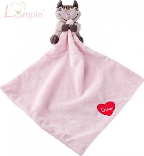 LUMPIN Baby muchláček kočička Angelique kapesníček se zvířátkem pro miminko