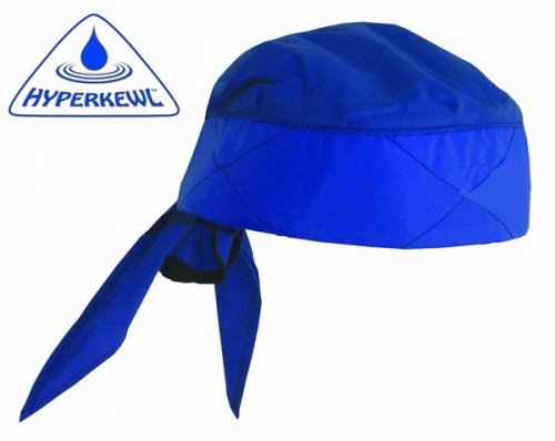 Chladící čepice s vázačkou HyperKewl Pirate modrá / unisize