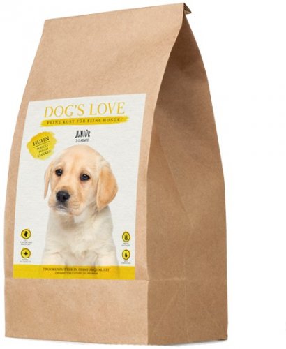 Dog's Love granule Junior Kuře 12kg - sleva 30% (DMT 1/21)