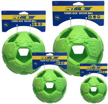 Turbo Kick Soccer Ball 6,25 cm - fotbalový míč pro psy, zelený