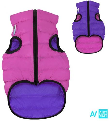 Airy Vest bunda pro psy růžová/fialová  XS 30