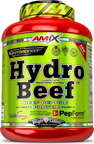 Amix HydroBeef Peptide Protein 1000 g čokoláda - arašíd - karamel