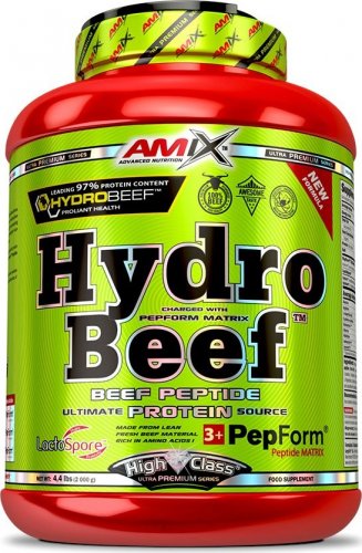 Amix HydroBeef Peptide Protein 2000 g čokoláda - arašíd - karamel