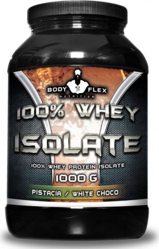 BodyFlex Fitness 100% Whey Isolate 1000 g bílá čokoláda - pistácie