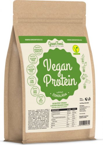 GreenFood Vegan Protein 750 g čokoláda