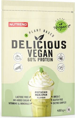 Nutrend Delicious Vegan Protein 450 g čokoláda - lískový oříšek