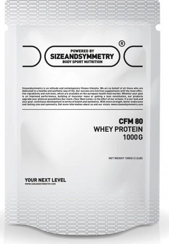 Sizeandsymmetry Whey Protein 80 CFM 1000 g vanilka