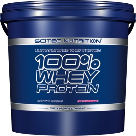 Scitec 100% Whey Protein 5000 g jahoda