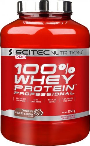 Scitec 100% Whey Protein Professional 2350 g bílá čokoláda - jahoda