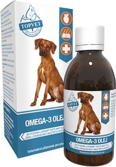 Omega 3 olej pro psy TOPVET 200ml