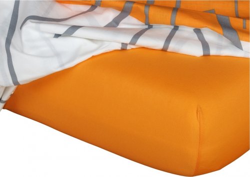 Jersey prostěradlo pomeranč 100x200x18 cm