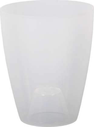 Obal na květník ORCHIDEA LAKY plast transparentní d12x15cm