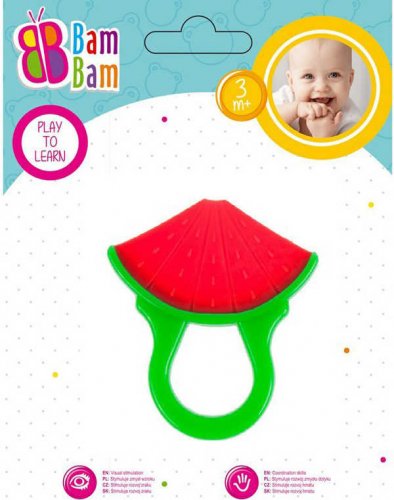 BAM BAM Baby kousátko meloun 8cm pro miminko na kartě