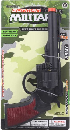 Revolver army plastový 26cm dětská zbraň kolt černý na kartě